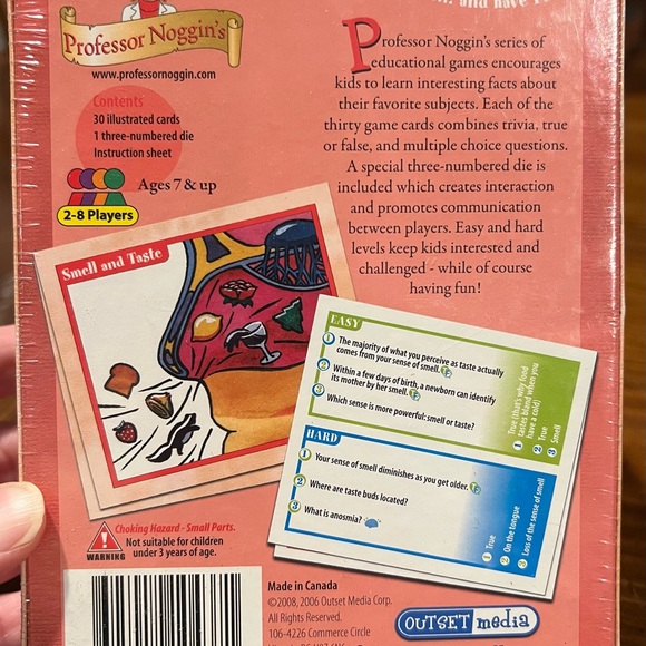 New! Professor Noggin's Educational Card Game #27 The Human Body Sealed NIB - Picture 5 of 9